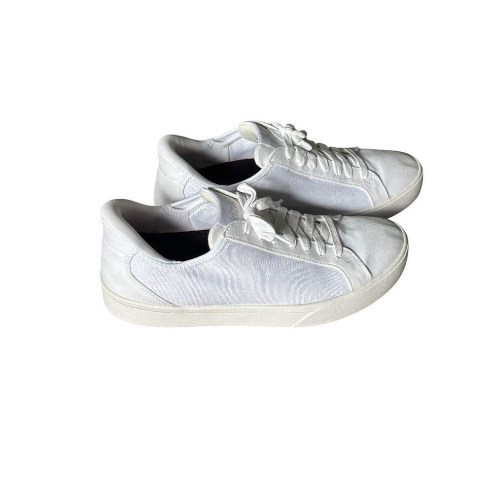 Kizik Madrid Eco White Canvas Hands-Free Sneakers Womens 8 Mens 6.5 L3FC